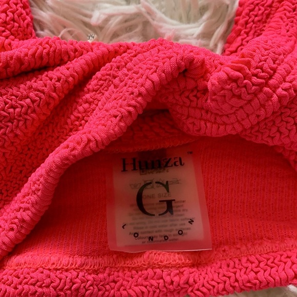 New Hunza g Juno twisted bikini set in hot pink /red one size - Picture 6 of 11